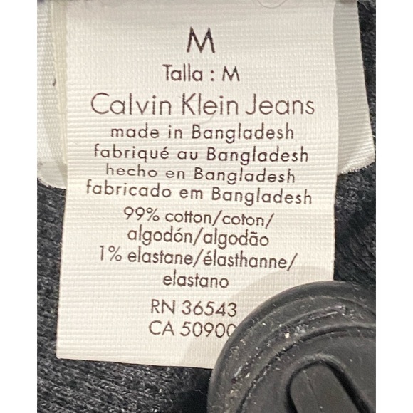 Calvin Klein Jeans Cotton Crew neck Sweater Grey size M - Picture 7 of 7